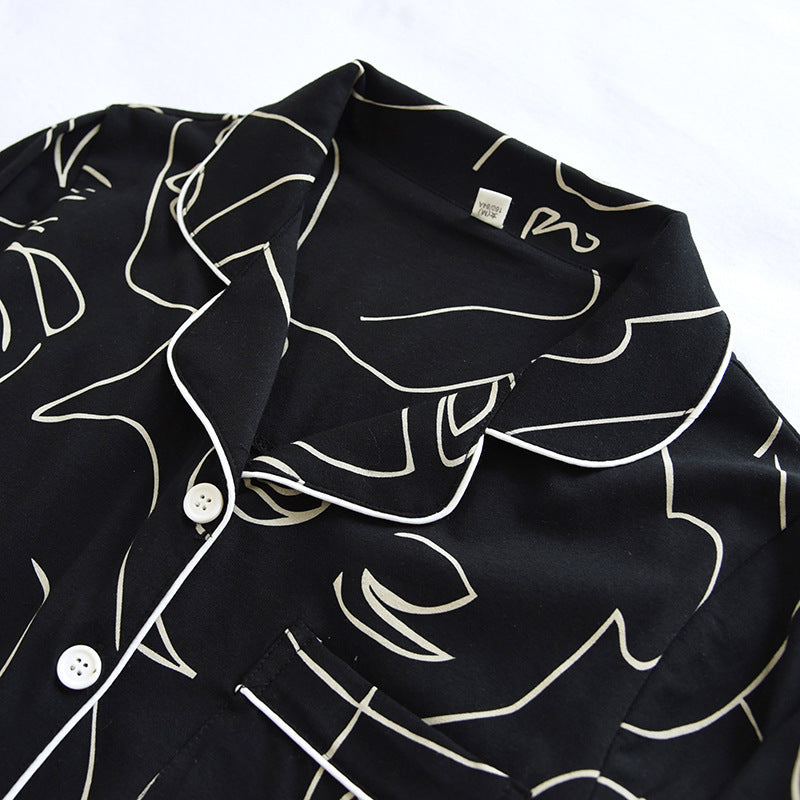 Thin Cardigan Plus Size Cotton Lapel Home Service