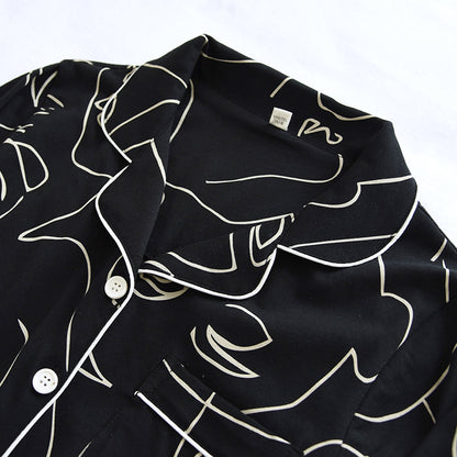 Thin Cardigan Plus Size Cotton Lapel Home Service