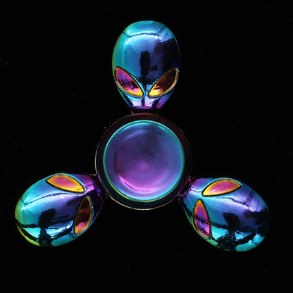 Electroplating colorful fingertip spinning top