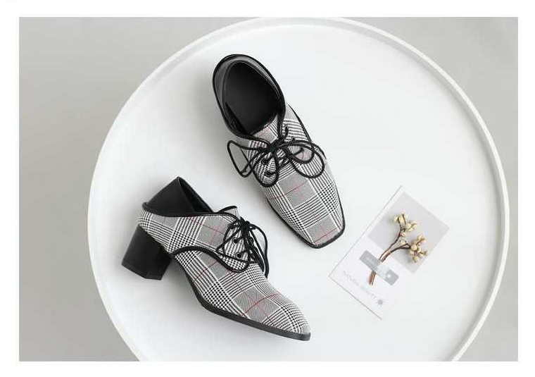 Spring new single shoes women wear lazy shoes with thick with laced cloth British wind wild women shoes - FLIPSTYLEZLLC