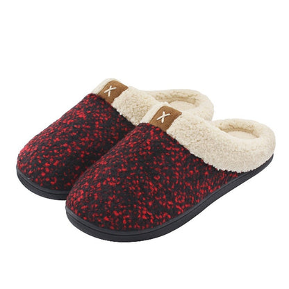 Men's wool comfortable memory foam slippers