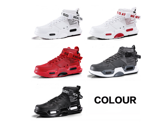 New spring and autumn couples tide high shoes Korean version of the wild sports shoes women hip-hop thick bottom shoes men - FLIPSTYLEZLLC