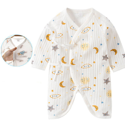 Newborn One-Piece Garment Spring Cotton-Padded Clothes Class A Clothing Bag Fart Suit