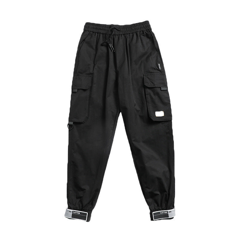 Velcro straps overalls casual pants
