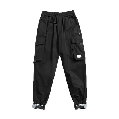 Velcro straps overalls casual pants