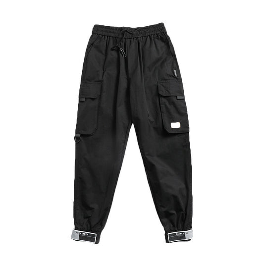 Velcro straps overalls casual pants