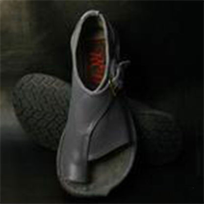 Women's plus size sandals with round buckle