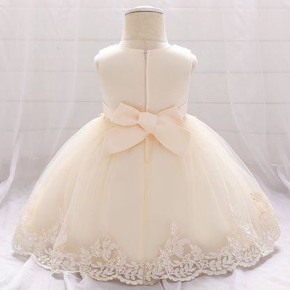 Baby girl one year old net yarn princess dress