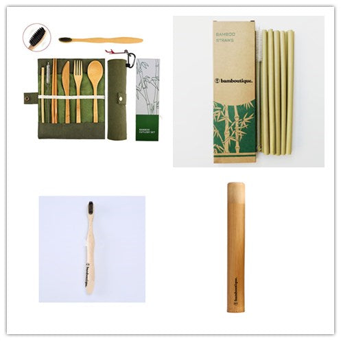 Bamboo portable tableware gift box 11pcs set