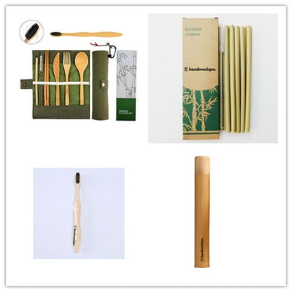 Bamboo portable tableware gift box 11pcs set
