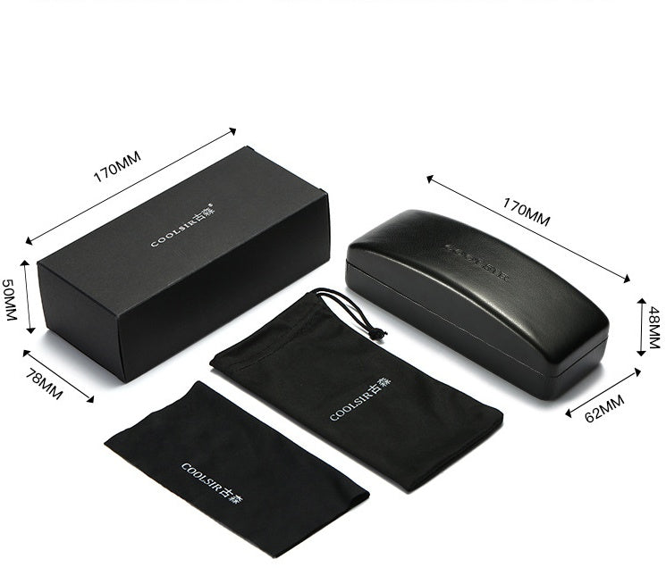 Boutique glasses box multi-function screwdriver glasses bag glasses cloth polarized test card accessories