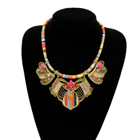 Bohemian drop stone alloy jewelry set