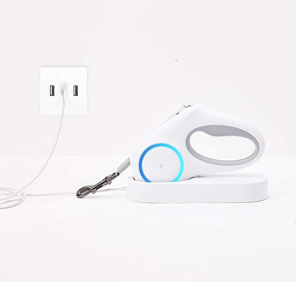 Dog leash retraction