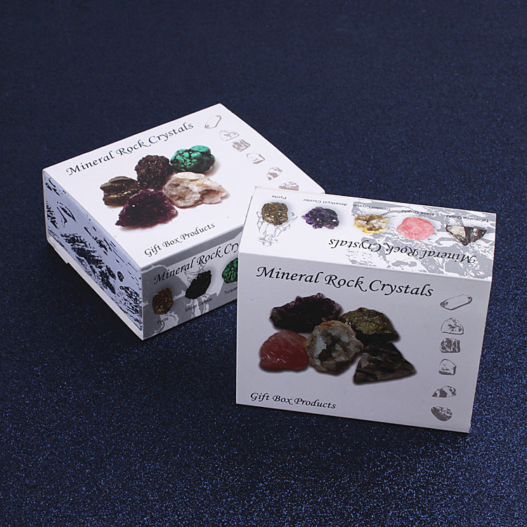 Natural crystal ore mineral gift box