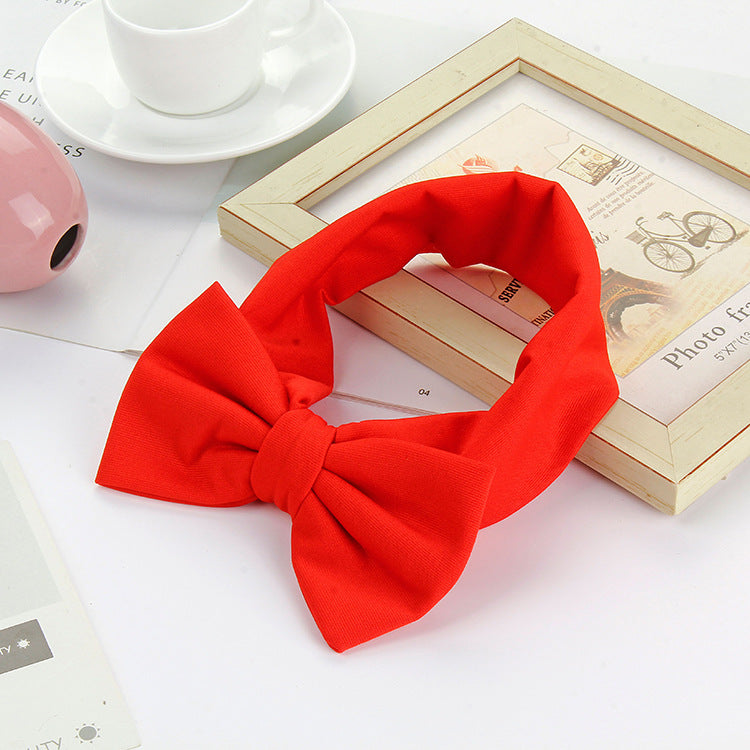 Elsa Bowknot Headband  Simple And Versatile High Elastic Headband Female