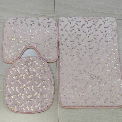 Marbled Hot Stamping Carpet Floor Mat Toilet Mat