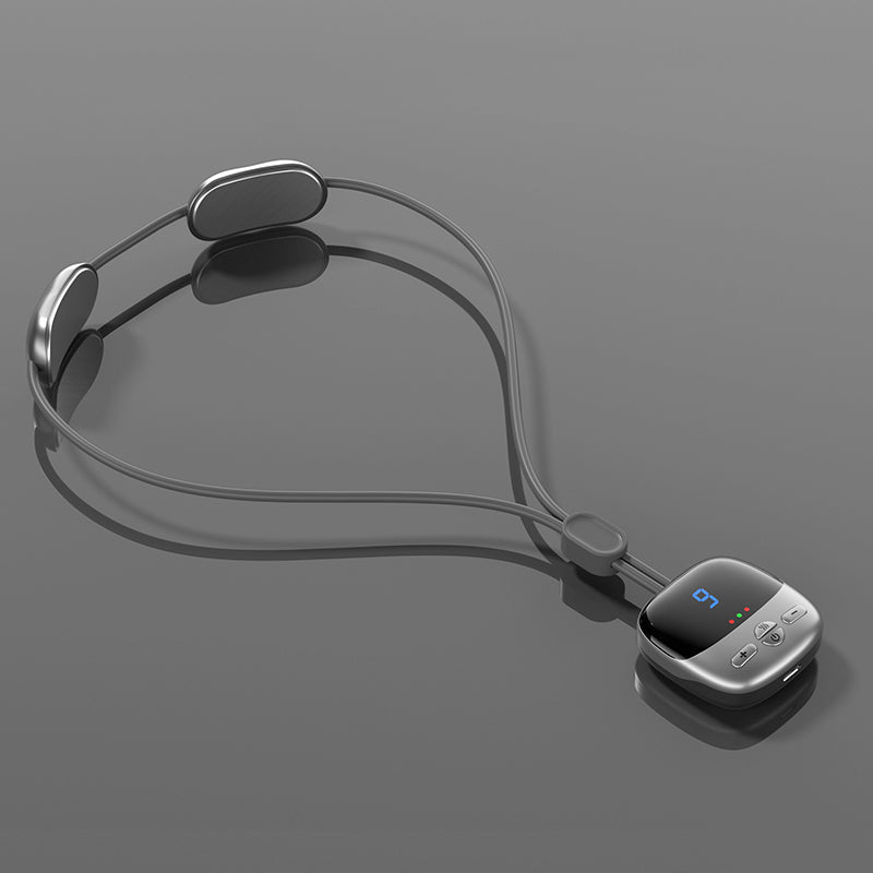 Mini Portable Hanging Neck Massager With Heat Electric EMS TENS Pulse Hot Compress Smart Cervical Spine Massager Shoulder