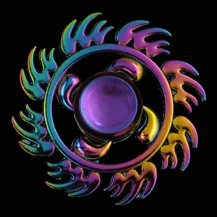 Electroplating colorful fingertip spinning top