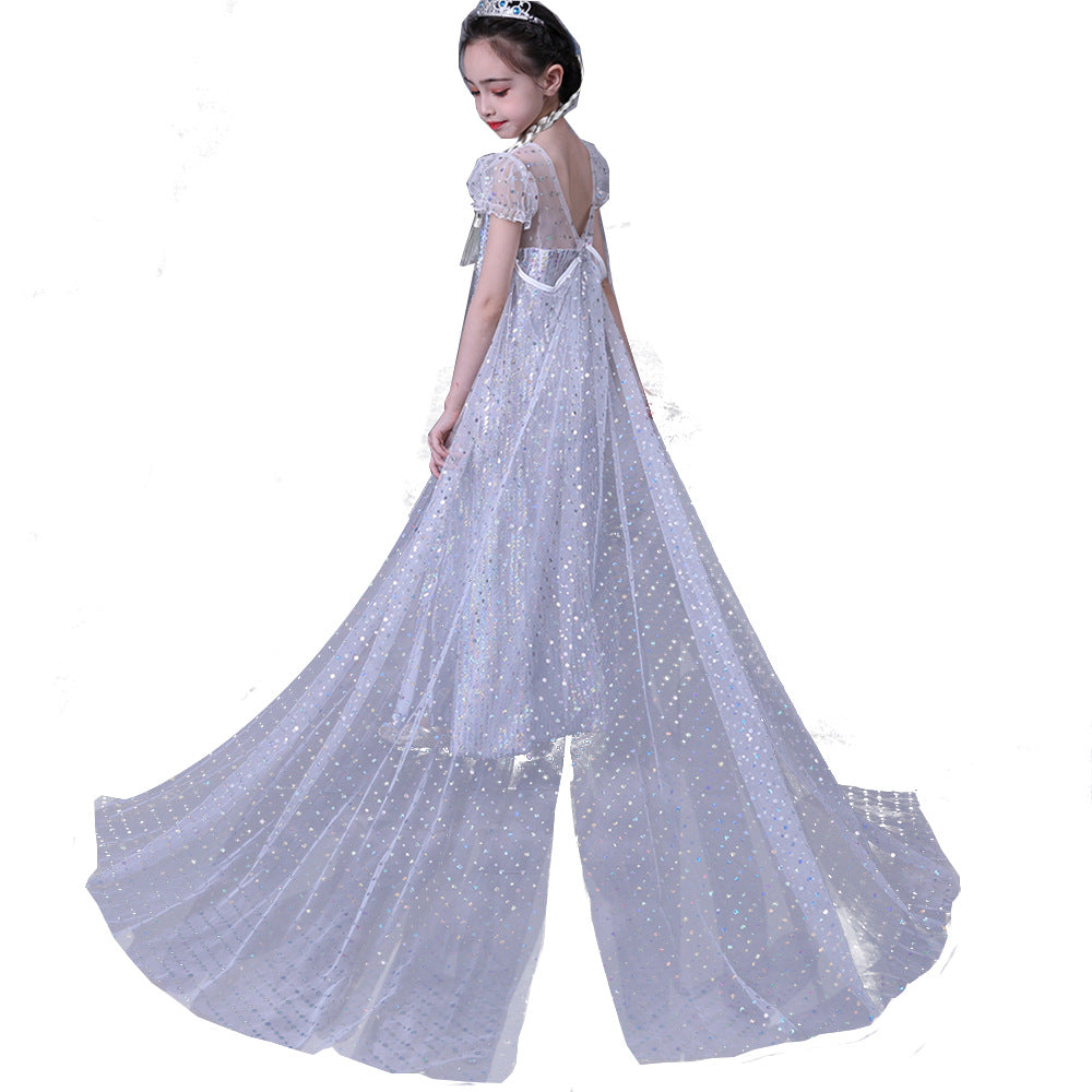 Girl's sequined gauze dress