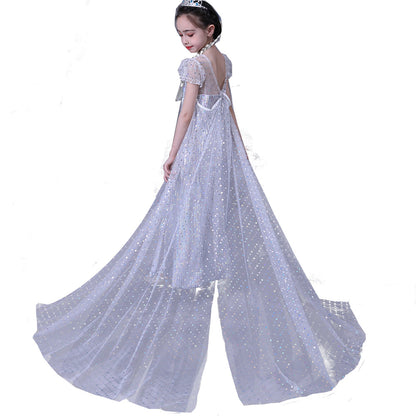 Girl's sequined gauze dress