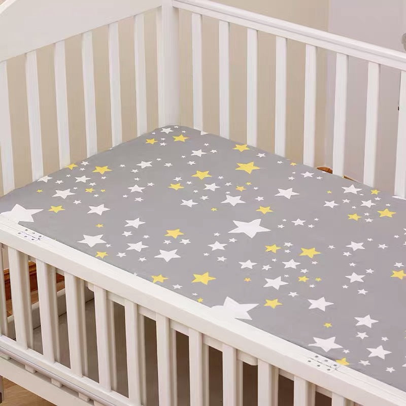 Baby's bed cotton bed sheet baby's mother and baby's products ins children's cartoon bed cover
