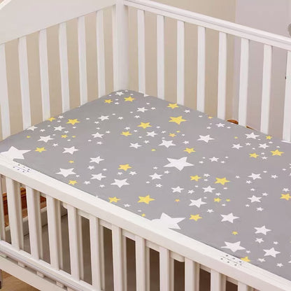 Baby's bed cotton bed sheet baby's mother and baby's products ins children's cartoon bed cover