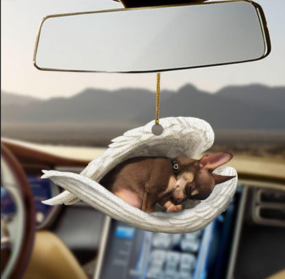 Car Pendant Sleeping Dog Angel Home Decor Acrylic Showcase Hanging Ornaments For Doors