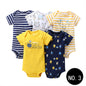 Baby Short Climb 5-piece Romper Boys and Girls Cotton One-piece Rompers