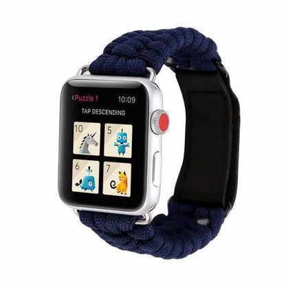 Compatible with Apple, Velcro Braided Umbrella Cord Iwatch Strap
