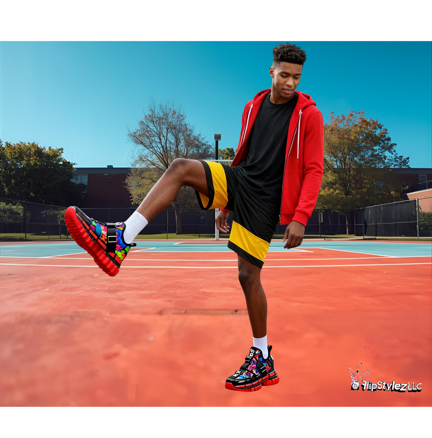 New Electrifying gold n black Retro sporty Shoes for men