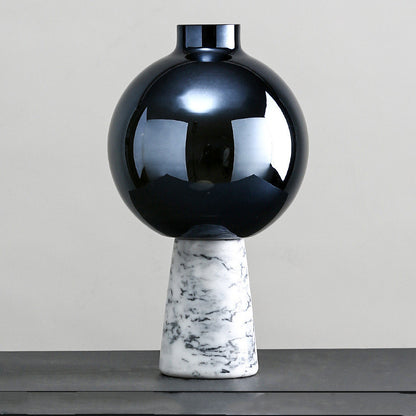Home Fashion Marble Glass Vase Ornaments