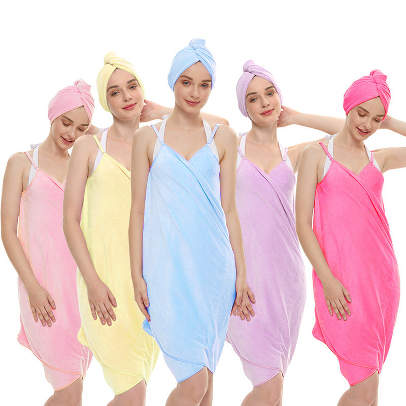 Bath Towel Sling Bath Skirt Coral Fleece Suit