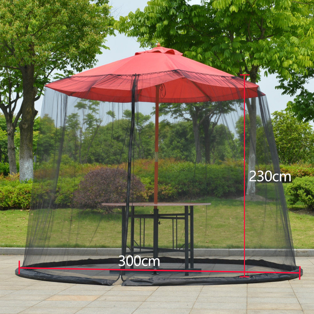 Outdoor umbrella net cover