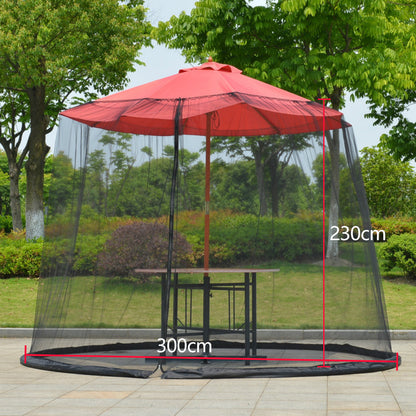 Outdoor umbrella net cover