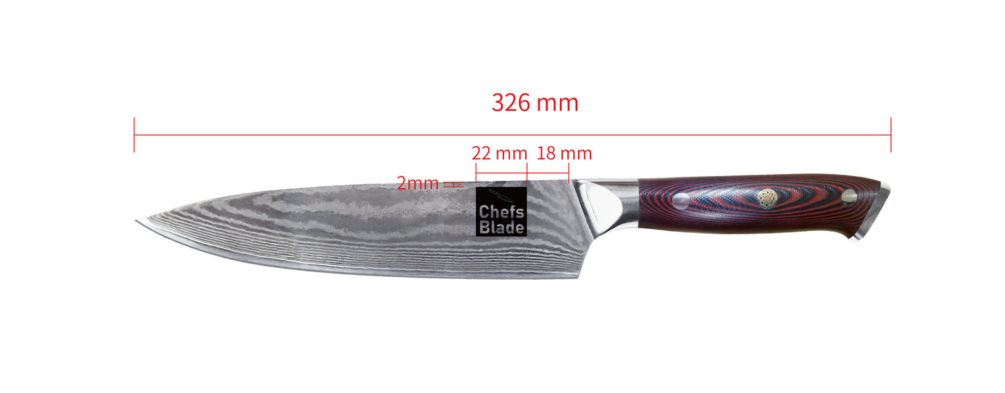 XINZUO 8 inch Chef Knives High Carbon Grade VG10 Japanese 73 layer Damascus Kitchen Knife Stainless Steel Gyuto Knife Rose Wood handle