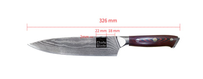 XINZUO 8 inch Chef Knives High Carbon Grade VG10 Japanese 73 layer Damascus Kitchen Knife Stainless Steel Gyuto Knife Rose Wood handle