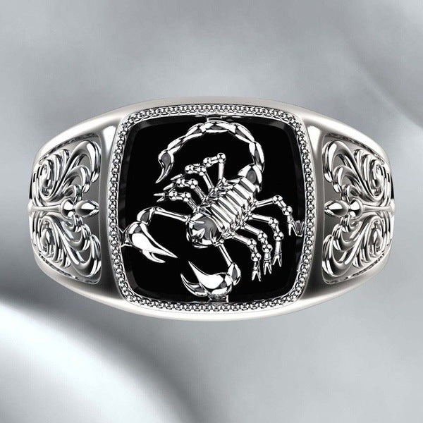 Creative Scorpio relief men's ring