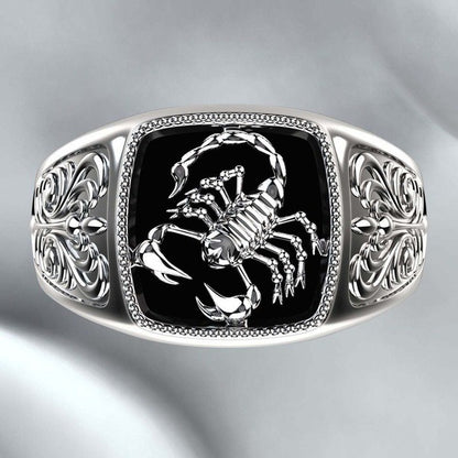 Creative Scorpio relief men's ring