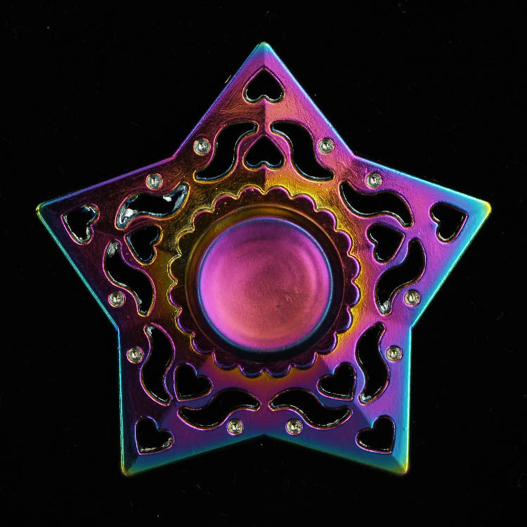 Electroplating colorful fingertip spinning top