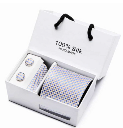 Men's gift box 5-piece suit business formal wedding tie