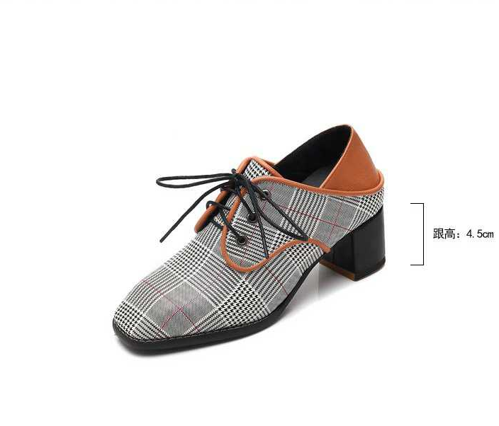 Spring new single shoes women wear lazy shoes with thick with laced cloth British wind wild women shoes - FLIPSTYLEZLLC