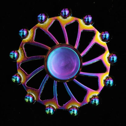 Electroplating colorful fingertip spinning top