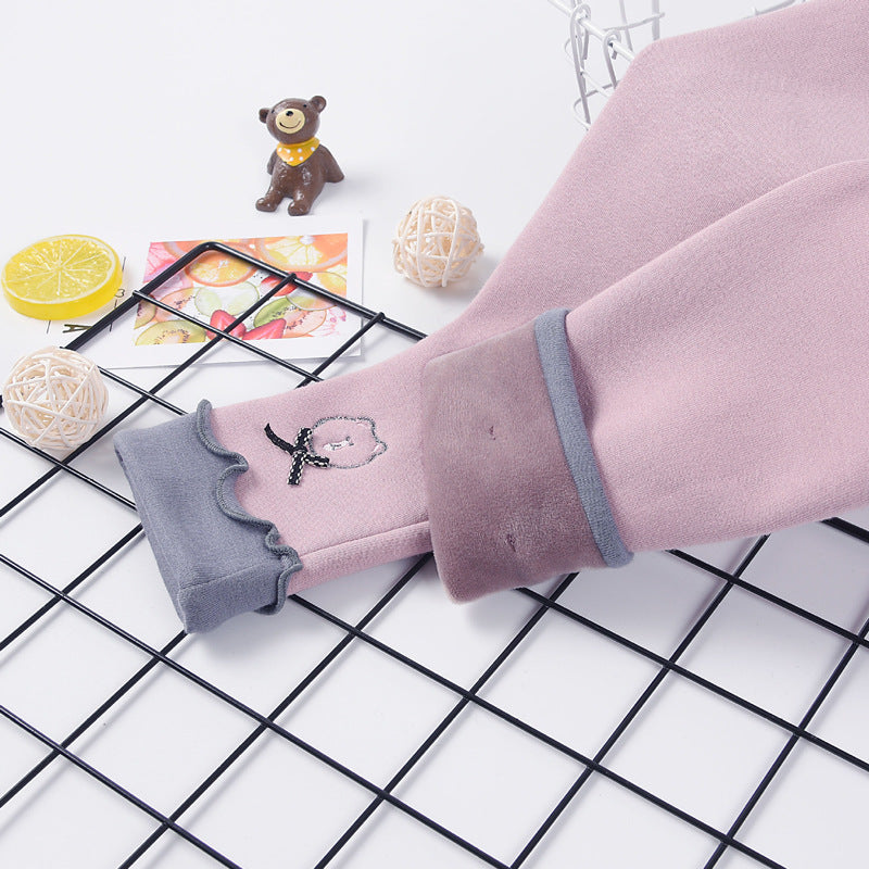 All-in-one fleece leggings