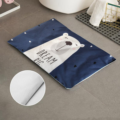 Diatomite soft foot pad absorbent quick drying antiskid bathroom mat