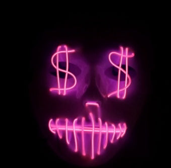 LED US dollar party mask