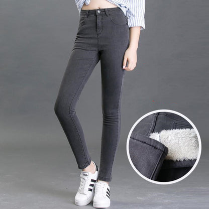 Cashmere jeans women's high waist