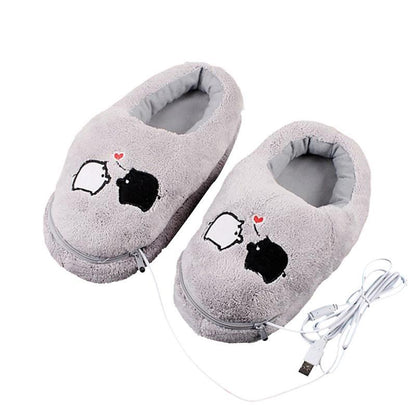 Separate feet usb foot warmers electric heating shoes