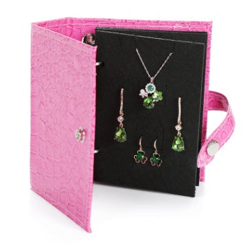 Shore non-portable creative jewelry jewelry storage box Leather earring earring storage book Jewelry album box