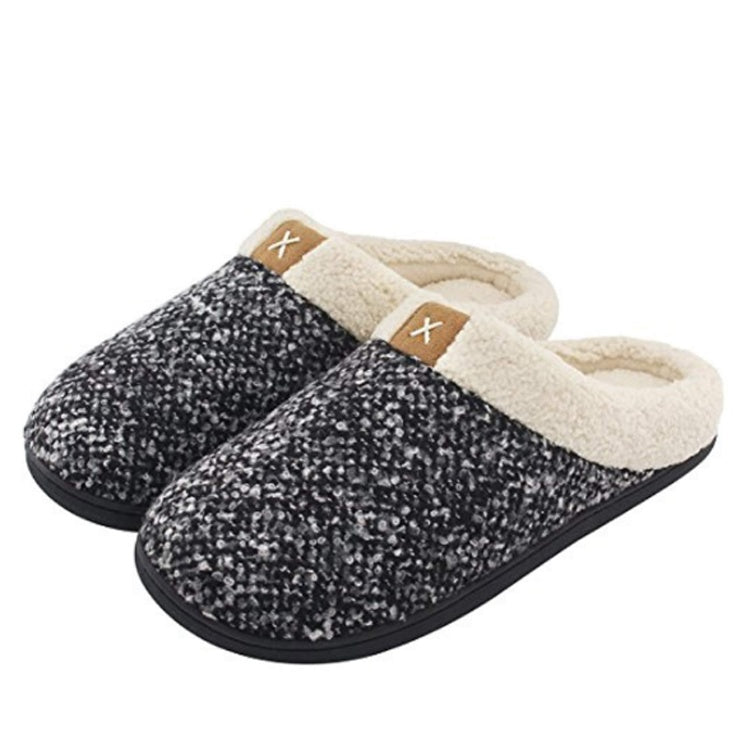 Men's wool comfortable memory foam slippers