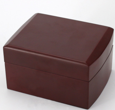 High-end brand packaging gift box High-grade flannel watch wooden box Hot stamping logo OEM square box